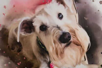 Digital Pet Painting Printed on Gallery Wrapped Canvas